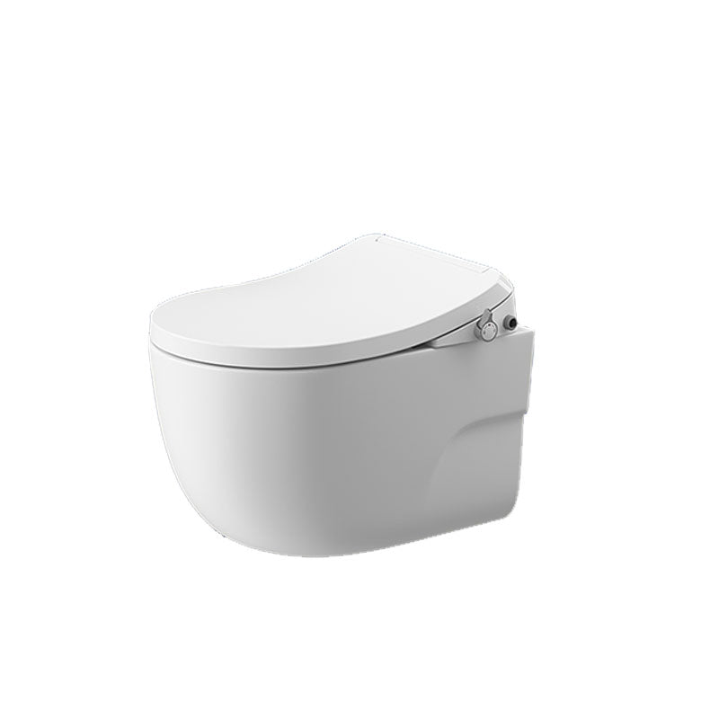 Contemporary Elongated Ceramic Warm Air Dryer Smart Bidet in White Clearhalo 'Bathroom Remodel & Bathroom Fixtures' 'Bidets' 'Home Improvement' 'home_improvement' 'home_improvement_bidets' 'Toilets & Bidets' 7037006