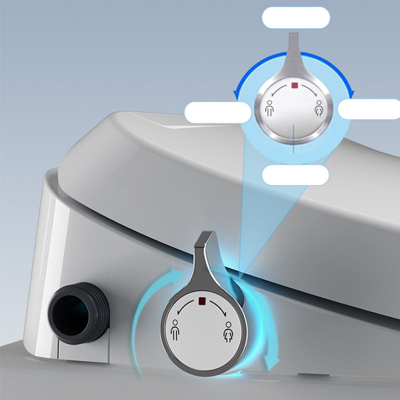 Contemporary Elongated Ceramic Warm Air Dryer Smart Bidet in White Clearhalo 'Bathroom Remodel & Bathroom Fixtures' 'Bidets' 'Home Improvement' 'home_improvement' 'home_improvement_bidets' 'Toilets & Bidets' 7037008