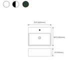 Rectangular Bathroom Sink Ceramic Modern Vessel Bathroom Sink with Faucet Clearhalo 'Bathroom Remodel & Bathroom Fixtures' 'Bathroom Sinks & Faucet Components' 'Bathroom Sinks' 'bathroom_sink' 'Home Improvement' 'home_improvement' 'home_improvement_bathroom_sink' 7037032