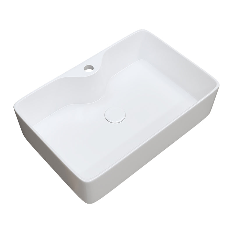 Fade Resistant Bath Sink White Rectangular Ceramic Faucet Vessel Bathroom Sink Clearhalo 'Bathroom Remodel & Bathroom Fixtures' 'Bathroom Sinks & Faucet Components' 'Bathroom Sinks' 'bathroom_sink' 'Home Improvement' 'home_improvement' 'home_improvement_bathroom_sink' 7037041