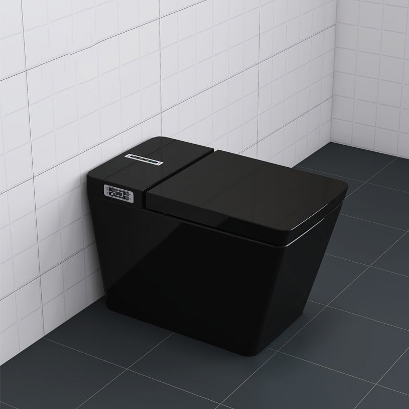 Contemporary Floor Mount Bidet Elongated Ceramic Floor Standing Bidet Black Clearhalo 'Bathroom Remodel & Bathroom Fixtures' 'Bidets' 'Home Improvement' 'home_improvement' 'home_improvement_bidets' 'Toilets & Bidets' 7037069