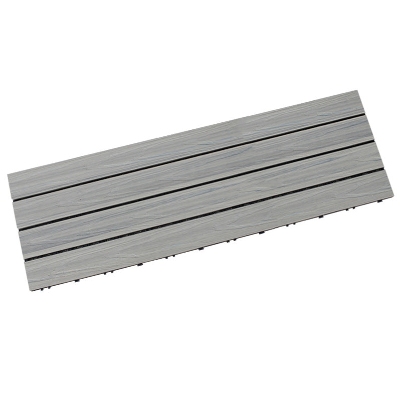 Composite Decking Tiles Interlocking Striped Pattern Patio Flooring Tiles 35"L x 12"W x 1"H Old Wood Clearhalo 'Home Improvement' 'home_improvement' 'home_improvement_outdoor_deck_tiles_planks' 'Outdoor Deck Tiles & Planks' 'Outdoor Flooring & Tile' 'Outdoor Remodel' 'outdoor_deck_tiles_planks' 7037520