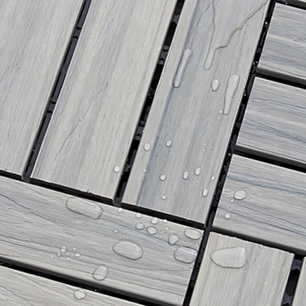 Composite Decking Tiles Interlocking Striped Pattern Patio Flooring Tiles Clearhalo 'Home Improvement' 'home_improvement' 'home_improvement_outdoor_deck_tiles_planks' 'Outdoor Deck Tiles & Planks' 'Outdoor Flooring & Tile' 'Outdoor Remodel' 'outdoor_deck_tiles_planks' 7037521