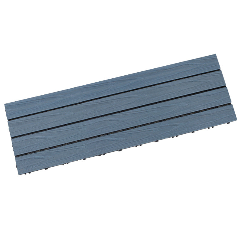 Composite Decking Tiles Interlocking Striped Pattern Patio Flooring Tiles 35"L x 12"W x 1"H Turquoise Clearhalo 'Home Improvement' 'home_improvement' 'home_improvement_outdoor_deck_tiles_planks' 'Outdoor Deck Tiles & Planks' 'Outdoor Flooring & Tile' 'Outdoor Remodel' 'outdoor_deck_tiles_planks' 7037525