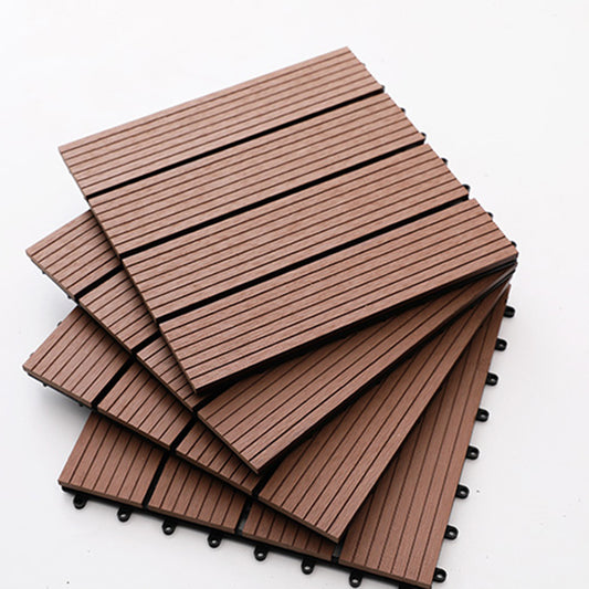 Striped Pattern Decking Tiles Interlocking Square Deck Plank Outdoor Patio Clearhalo 'Home Improvement' 'home_improvement' 'home_improvement_outdoor_deck_tiles_planks' 'Outdoor Deck Tiles & Planks' 'Outdoor Flooring & Tile' 'Outdoor Remodel' 'outdoor_deck_tiles_planks' 7037560