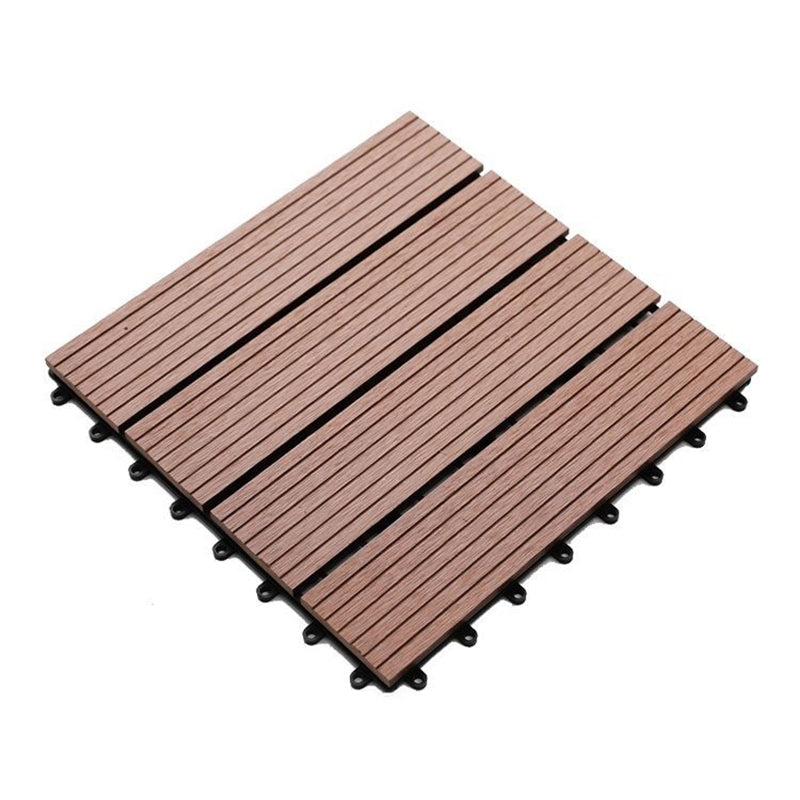 Striped Pattern Decking Tiles Interlocking Tile Kit Outdoor Patio Rosewood Clearhalo 'Home Improvement' 'home_improvement' 'home_improvement_outdoor_deck_tiles_planks' 'Outdoor Deck Tiles & Planks' 'Outdoor Flooring & Tile' 'Outdoor Remodel' 'outdoor_deck_tiles_planks' 7037569