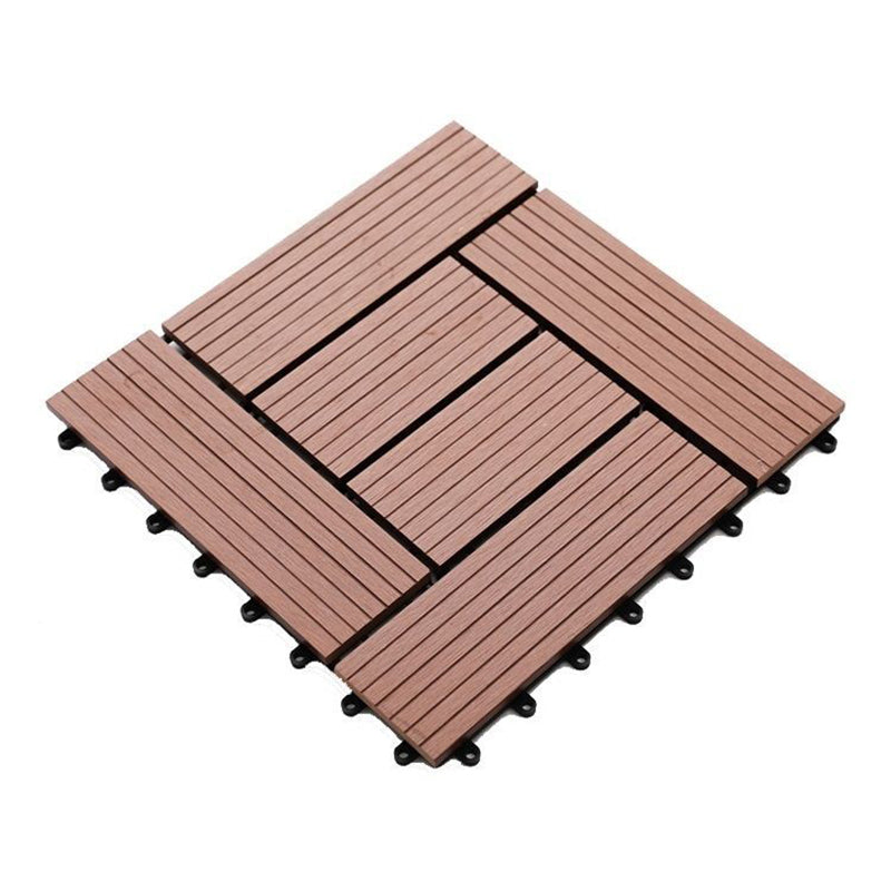 Striped Pattern Decking Tiles Interlocking Tile Kit Outdoor Patio Red Clearhalo 'Home Improvement' 'home_improvement' 'home_improvement_outdoor_deck_tiles_planks' 'Outdoor Deck Tiles & Planks' 'Outdoor Flooring & Tile' 'Outdoor Remodel' 'outdoor_deck_tiles_planks' 7037575