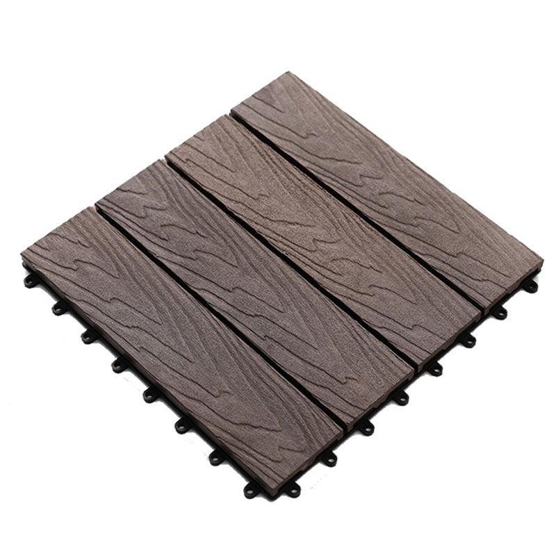 Striped Pattern Decking Tiles Interlocking Tile Kit Outdoor Patio Brown Clearhalo 'Home Improvement' 'home_improvement' 'home_improvement_outdoor_deck_tiles_planks' 'Outdoor Deck Tiles & Planks' 'Outdoor Flooring & Tile' 'Outdoor Remodel' 'outdoor_deck_tiles_planks' 7037576