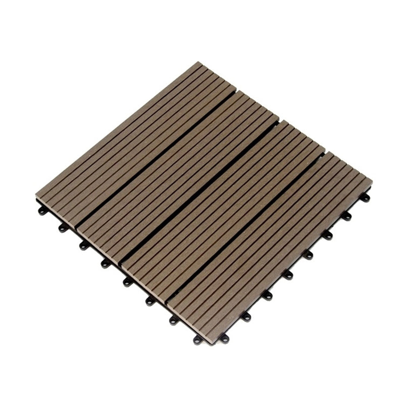 Striped Pattern Decking Tiles Interlocking Tile Kit Outdoor Patio Chocolate Clearhalo 'Home Improvement' 'home_improvement' 'home_improvement_outdoor_deck_tiles_planks' 'Outdoor Deck Tiles & Planks' 'Outdoor Flooring & Tile' 'Outdoor Remodel' 'outdoor_deck_tiles_planks' 7037577