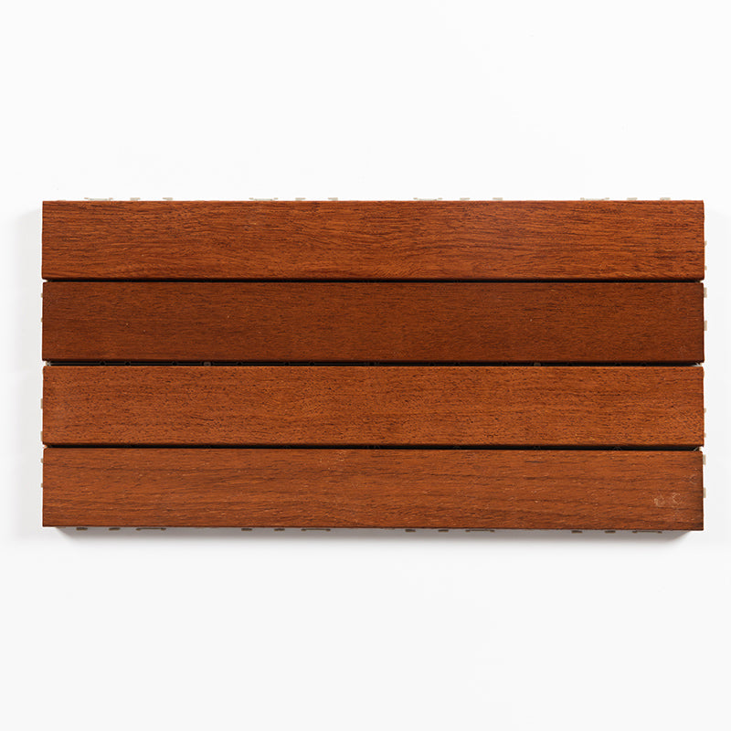 Striped Pattern Snapping Decking Tiles Composite Tile Kit Outdoor Patio 24"L x 12"W x 1"H Dark Wood Clearhalo 'Home Improvement' 'home_improvement' 'home_improvement_outdoor_deck_tiles_planks' 'Outdoor Deck Tiles & Planks' 'Outdoor Flooring & Tile' 'Outdoor Remodel' 'outdoor_deck_tiles_planks' 7037610