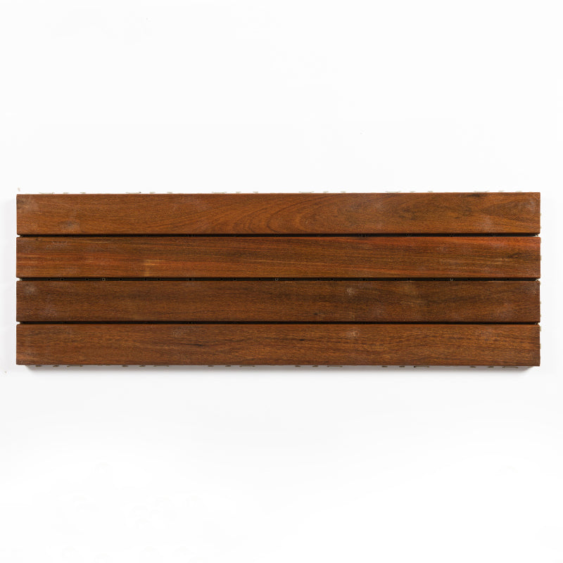 Striped Pattern Snapping Decking Tiles Composite Tile Kit Outdoor Patio 35"L x 12"W x 1"H Black Walnut Clearhalo 'Home Improvement' 'home_improvement' 'home_improvement_outdoor_deck_tiles_planks' 'Outdoor Deck Tiles & Planks' 'Outdoor Flooring & Tile' 'Outdoor Remodel' 'outdoor_deck_tiles_planks' 7037613