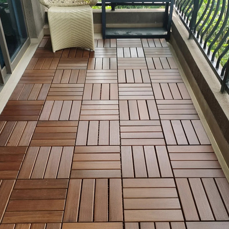 Striped Pattern Snapping Decking Tiles Composite Tile Kit Outdoor Patio Clearhalo 'Home Improvement' 'home_improvement' 'home_improvement_outdoor_deck_tiles_planks' 'Outdoor Deck Tiles & Planks' 'Outdoor Flooring & Tile' 'Outdoor Remodel' 'outdoor_deck_tiles_planks' 7037619