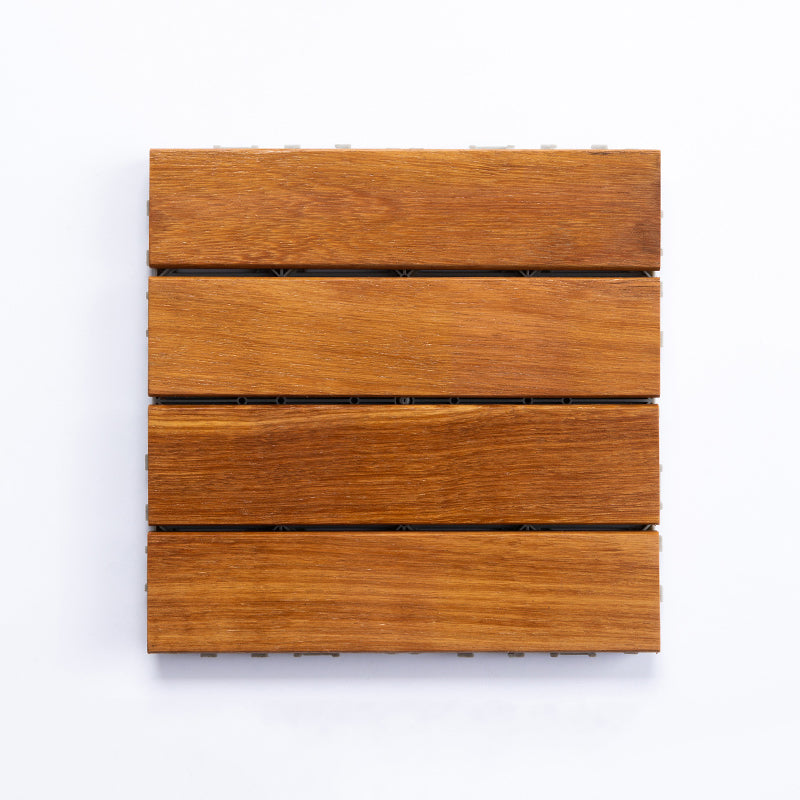 Striped Pattern Snapping Decking Tiles Composite Tile Kit Outdoor Patio 12"L x 12"W x 1"H Natural Clearhalo 'Home Improvement' 'home_improvement' 'home_improvement_outdoor_deck_tiles_planks' 'Outdoor Deck Tiles & Planks' 'Outdoor Flooring & Tile' 'Outdoor Remodel' 'outdoor_deck_tiles_planks' 7037620