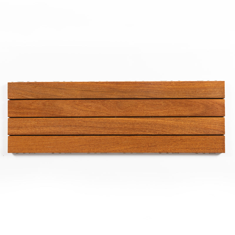 Striped Pattern Snapping Decking Tiles Composite Tile Kit Outdoor Patio 35"L x 12"W x 1"H Teak Clearhalo 'Home Improvement' 'home_improvement' 'home_improvement_outdoor_deck_tiles_planks' 'Outdoor Deck Tiles & Planks' 'Outdoor Flooring & Tile' 'Outdoor Remodel' 'outdoor_deck_tiles_planks' 7037624