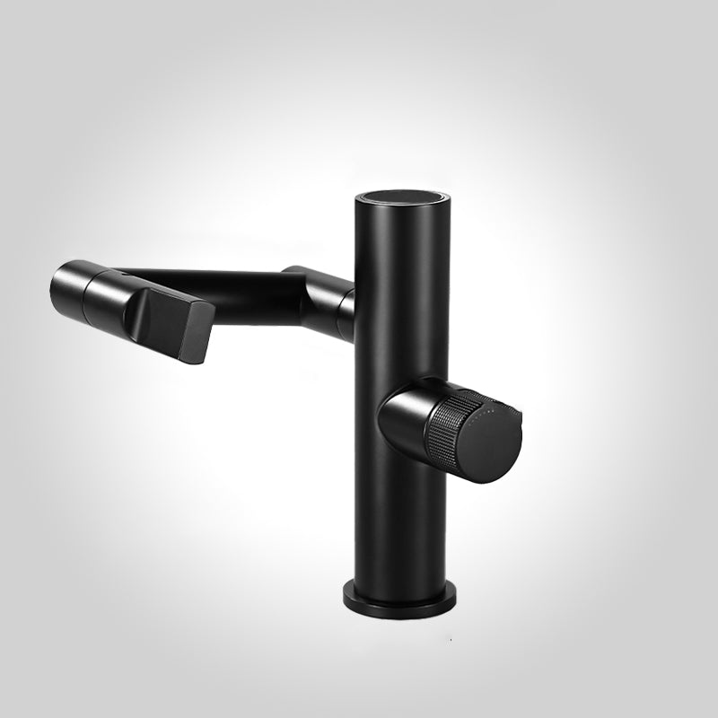 Modern Vessel Sink Faucet Solid Color Vessel Sink Bathroom Faucet Black Clearhalo 'Bathroom Remodel & Bathroom Fixtures' 'Bathroom Sink Faucets' 'Bathroom Sinks & Faucet Components' 'bathroom_sink_faucets' 'Home Improvement' 'home_improvement' 'home_improvement_bathroom_sink_faucets' 7037647