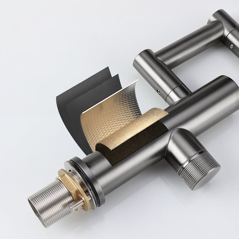 Modern Vessel Sink Faucet Solid Color Vessel Sink Bathroom Faucet Clearhalo 'Bathroom Remodel & Bathroom Fixtures' 'Bathroom Sink Faucets' 'Bathroom Sinks & Faucet Components' 'bathroom_sink_faucets' 'Home Improvement' 'home_improvement' 'home_improvement_bathroom_sink_faucets' 7037652