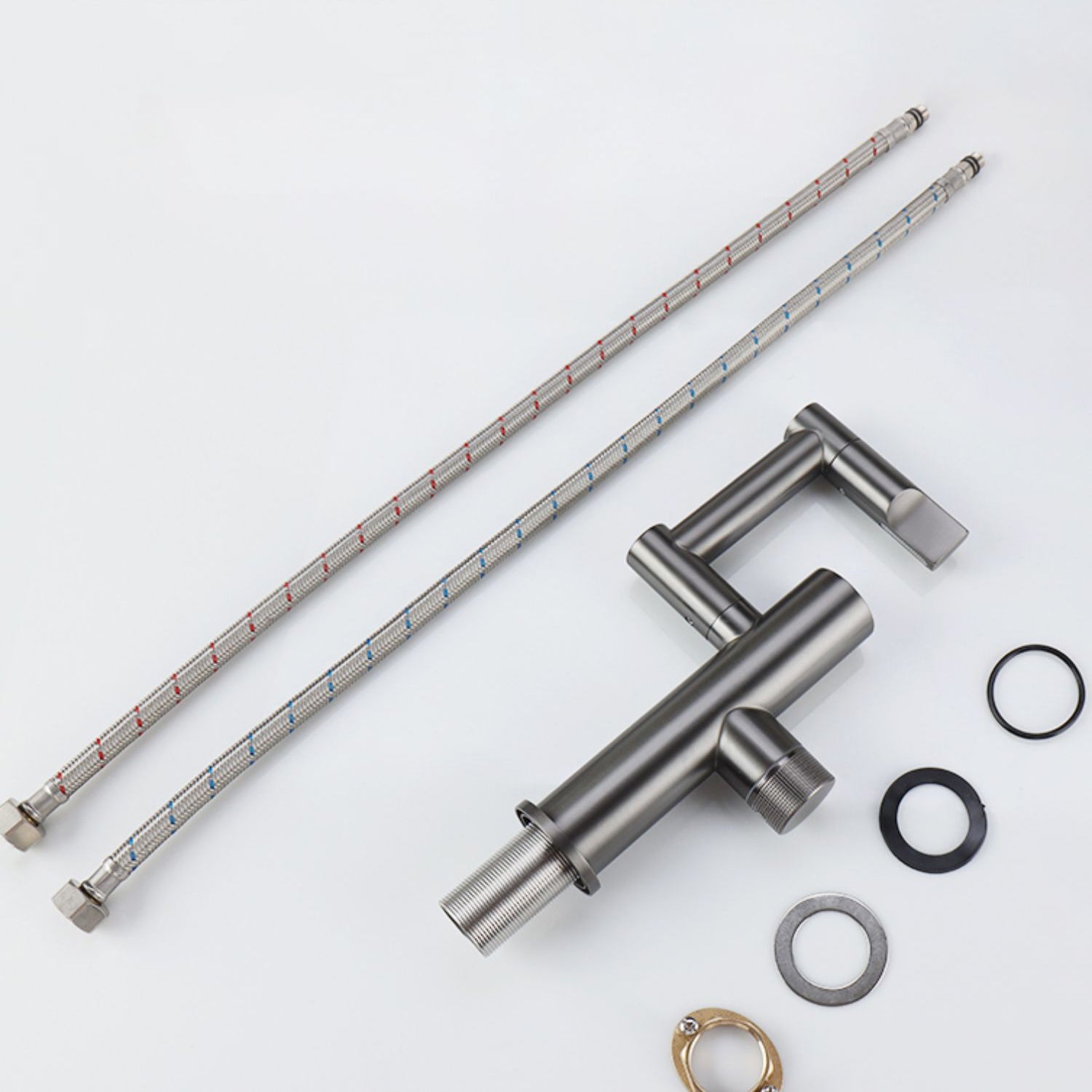 Modern Vessel Sink Faucet Solid Color Vessel Sink Bathroom Faucet Clearhalo 'Bathroom Remodel & Bathroom Fixtures' 'Bathroom Sink Faucets' 'Bathroom Sinks & Faucet Components' 'bathroom_sink_faucets' 'Home Improvement' 'home_improvement' 'home_improvement_bathroom_sink_faucets' 7037654