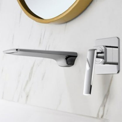 Waterfall Wall Mounted Bathroom Faucet Modern Lavatory Faucet Cromo Moderno Clearhalo 'bathroom_sink_faucets' 'Conjunta de Baño y Conjunta de Grifo' 'Coronamiento de Baño y Dispositivo de Baño' 'Grifo del lavabo del baño' 'Hogar' 'home_improvement' 'home_improvement_bathroom_sink_faucets' 'Mejoras para el hogar' 7037713