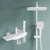 Adjustable Spray Pattern Shower System with Thermostatic Brass Wall Mounted Shower Combo White Temperature Control Digital Display Not Included Clearhalo 'Bathroom Remodel & Bathroom Fixtures' 'Home Improvement' 'home_improvement' 'home_improvement_shower_faucets' 'Shower Faucets & Systems' 'shower_faucets' 'Showers & Bathtubs Plumbing' 'Showers & Bathtubs' 7037896