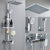 Modern Style Brass Shower System Adjustable Spray Pattern Wall Mounted Shower Combo Silver Temperature Control Digital Display Included Clearhalo 'Bathroom Remodel & Bathroom Fixtures' 'Home Improvement' 'home_improvement' 'home_improvement_shower_faucets' 'Shower Faucets & Systems' 'shower_faucets' 'Showers & Bathtubs Plumbing' 'Showers & Bathtubs' 7037917