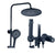 Modern Shower Faucet Brass Adjustable Spray Pattern Wall Mounted Shower Combo Black Round Clearhalo 'Bathroom Remodel & Bathroom Fixtures' 'Home Improvement' 'home_improvement' 'home_improvement_shower_faucets' 'Shower Faucets & Systems' 'shower_faucets' 'Showers & Bathtubs Plumbing' 'Showers & Bathtubs' 7037929
