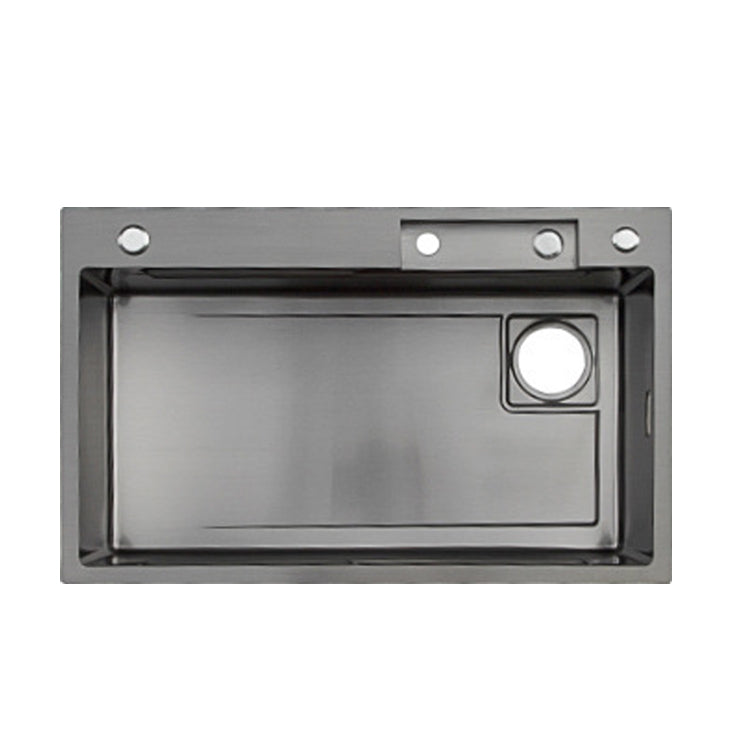 Modern Workstation Sink Stainless Steel Drop-In with Drain Strainer Kit Kitchen Sink Clearhalo 'Home Improvement' 'home_improvement' 'home_improvement_kitchen_sinks' 'Kitchen Remodel & Kitchen Fixtures' 'Kitchen Sinks & Faucet Components' 'Kitchen Sinks' 'kitchen_sinks' 7037974