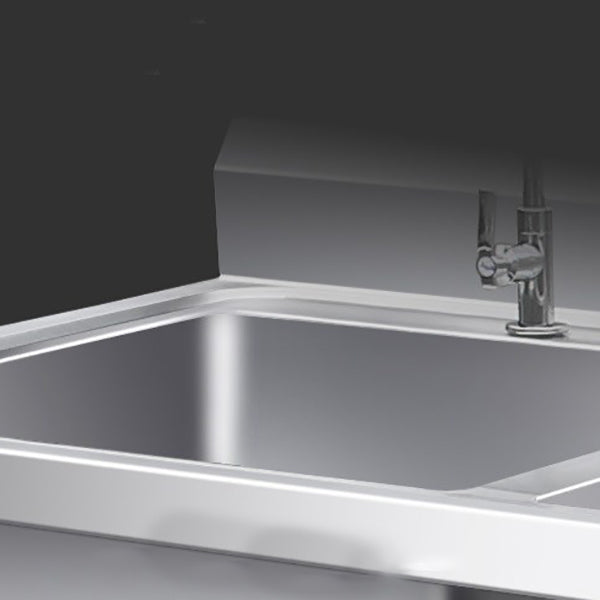 Modern Style Stainless Steel Sink with Strainer Drop-In Kitchen Sink Clearhalo 'Home Improvement' 'home_improvement' 'home_improvement_kitchen_sinks' 'Kitchen Remodel & Kitchen Fixtures' 'Kitchen Sinks & Faucet Components' 'Kitchen Sinks' 'kitchen_sinks' 7038068