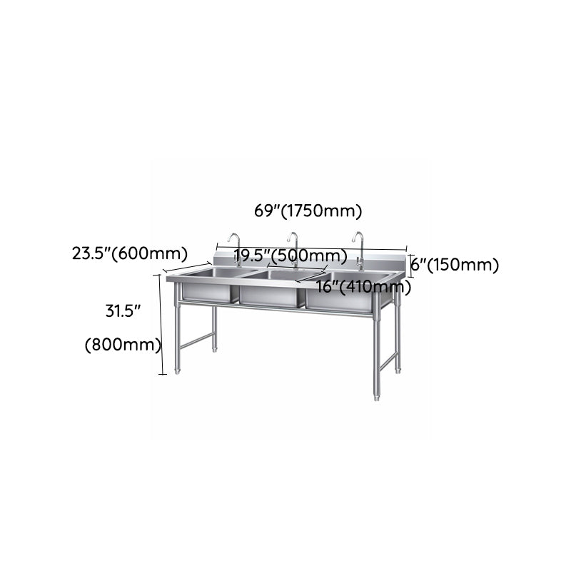 Modern Style Stainless Steel Sink with Strainer Drop-In Kitchen Sink Clearhalo 'Home Improvement' 'home_improvement' 'home_improvement_kitchen_sinks' 'Kitchen Remodel & Kitchen Fixtures' 'Kitchen Sinks & Faucet Components' 'Kitchen Sinks' 'kitchen_sinks' 7038072