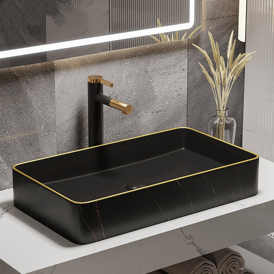 Rectangular Trough Sink Modern Simple Porcelain Trough Bathroom Sink ...