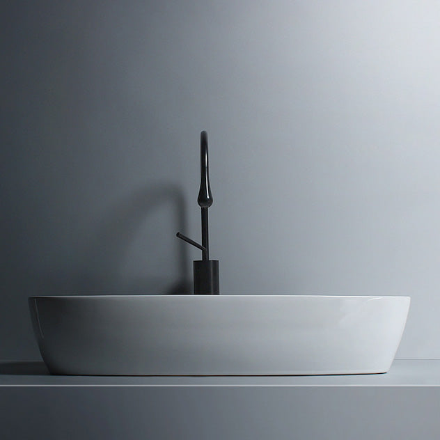 Porcelain Trough Sink Modern Simple Trough Bathroom Sink with Faucet Included Clearhalo 'Bathroom Remodel & Bathroom Fixtures' 'Bathroom Sinks & Faucet Components' 'Bathroom Sinks' 'bathroom_sink' 'Home Improvement' 'home_improvement' 'home_improvement_bathroom_sink' 7038108