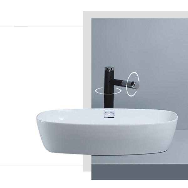 Porcelain Trough Sink Modern Simple Trough Bathroom Sink with Faucet Included Clearhalo 'Bathroom Remodel & Bathroom Fixtures' 'Bathroom Sinks & Faucet Components' 'Bathroom Sinks' 'bathroom_sink' 'Home Improvement' 'home_improvement' 'home_improvement_bathroom_sink' 7038115