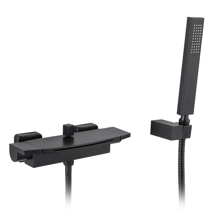 Two Handle Bathroom Faucet Wall Mounted Fixed Tub Faucet Trim Clearhalo 'Bathroom Remodel & Bathroom Fixtures' 'Bathtub Faucets' 'bathtub_faucets' 'Home Improvement' 'home_improvement' 'home_improvement_bathtub_faucets' 7038425