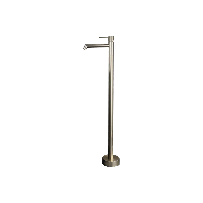 Floor Mounted Bronze Freestanding Tub Filler Single Handle Freestanding Tub Filler Trim Gold Hand Shower Not Included Ground Clearhalo 'Bathroom Remodel & Bathroom Fixtures' 'Bathtub Faucets' 'bathtub_faucets' 'Home Improvement' 'home_improvement' 'home_improvement_bathtub_faucets' 7038450
