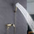 Wall Mounted Modern Round Metal Shower Brass Shower Head Shower Faucet Gold Clearhalo 'Bathroom Remodel & Bathroom Fixtures' 'Bathtub Faucets' 'bathtub_faucets' 'Home Improvement' 'home_improvement' 'home_improvement_bathtub_faucets' 7038468