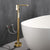 Modern Floor Bronze Freestanding Tub Filler Swivel Freestanding Faucet Gold Wall Clearhalo 'Bathroom Remodel & Bathroom Fixtures' 'Bathtub Faucets' 'bathtub_faucets' 'Home Improvement' 'home_improvement' 'home_improvement_bathtub_faucets' 7038478