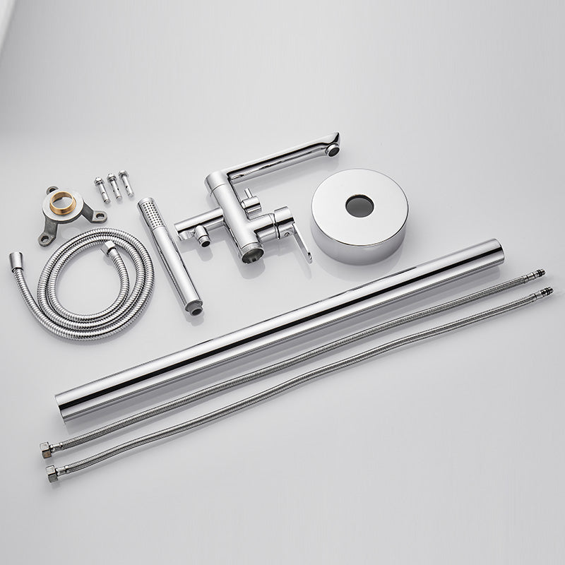 Modern Floor Mounted Freestanding Tub Filler Bronze Swivel Freestanding Faucet Clearhalo 'Bathroom Remodel & Bathroom Fixtures' 'Bathtub Faucets' 'bathtub_faucets' 'Home Improvement' 'home_improvement' 'home_improvement_bathtub_faucets' 7038501