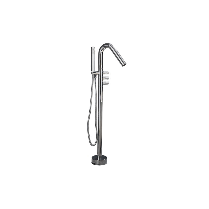 Floor Mounted Bronze Freestanding Tub Filler Freestanding High Arc Tub Filler Trim Clearhalo 'Bathroom Remodel & Bathroom Fixtures' 'Bathtub Faucets' 'bathtub_faucets' 'Home Improvement' 'home_improvement' 'home_improvement_bathtub_faucets' 7038527