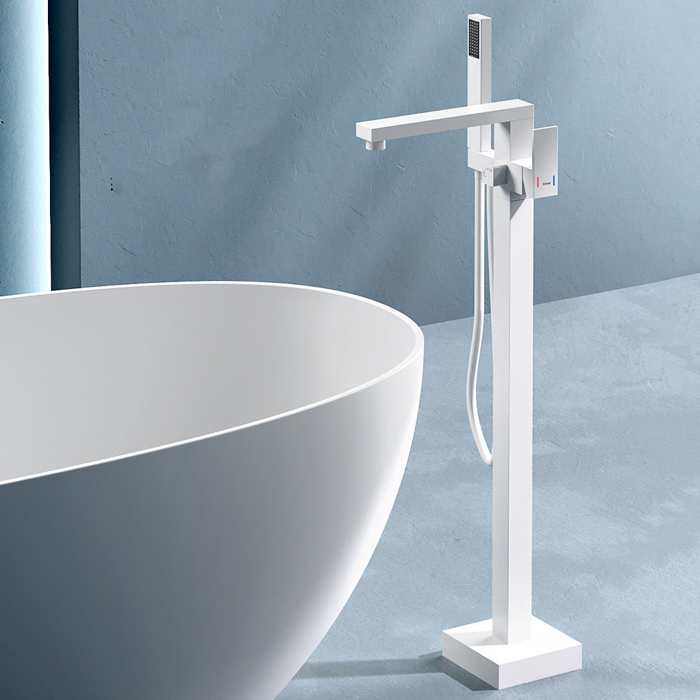 Modern High Arc Bathtub Faucet Metal Single Handle Tub Faucet Trim Clearhalo 'Bathroom Remodel & Bathroom Fixtures' 'Bathtub Faucets' 'bathtub_faucets' 'Home Improvement' 'home_improvement' 'home_improvement_bathtub_faucets' 7038539