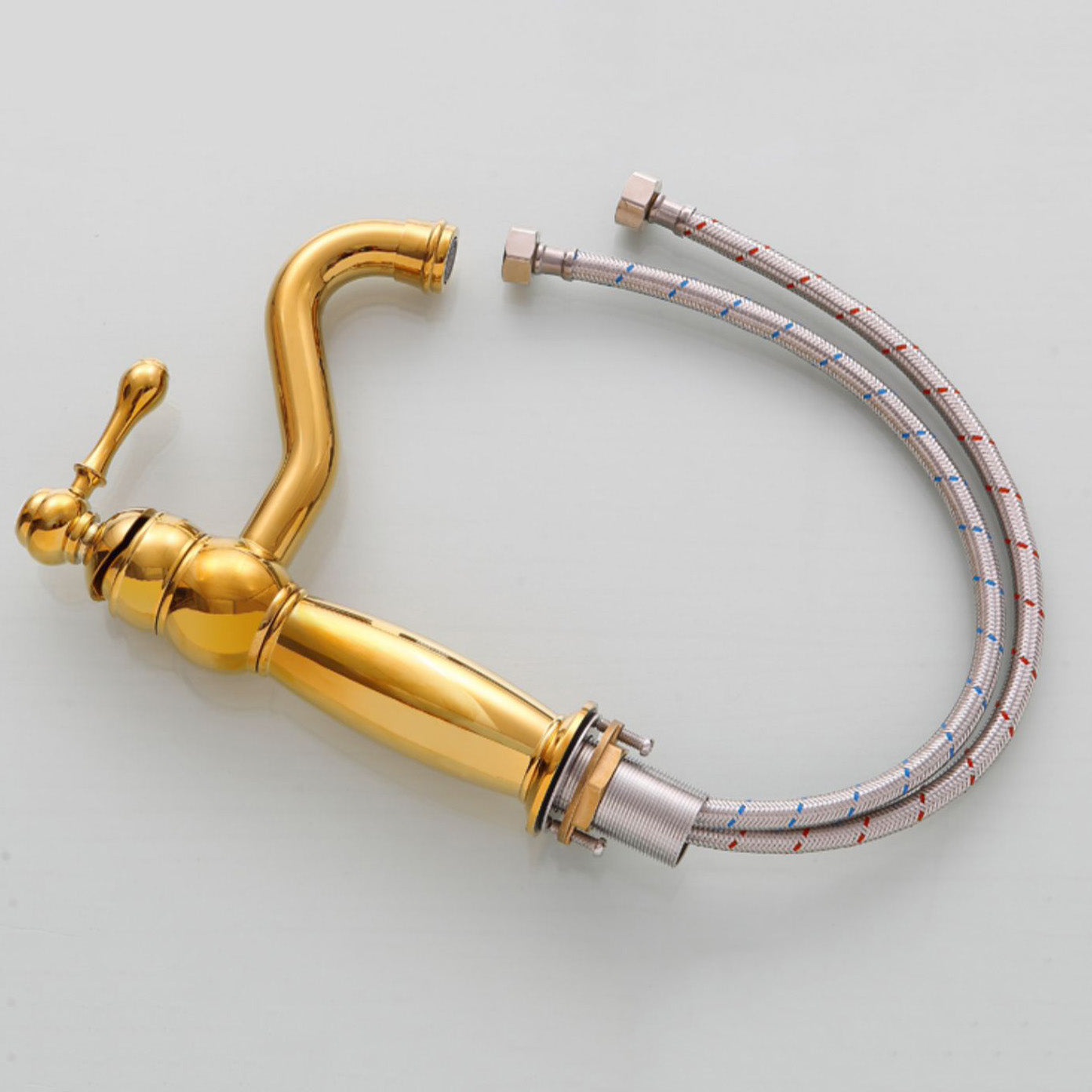 Deck Mounted Copper Roman Tub Faucet Low Arc Rotatable Roman Tub Faucet Set Clearhalo 'Bathroom Remodel & Bathroom Fixtures' 'Bathtub Faucets' 'bathtub_faucets' 'Home Improvement' 'home_improvement' 'home_improvement_bathtub_faucets' 7038576