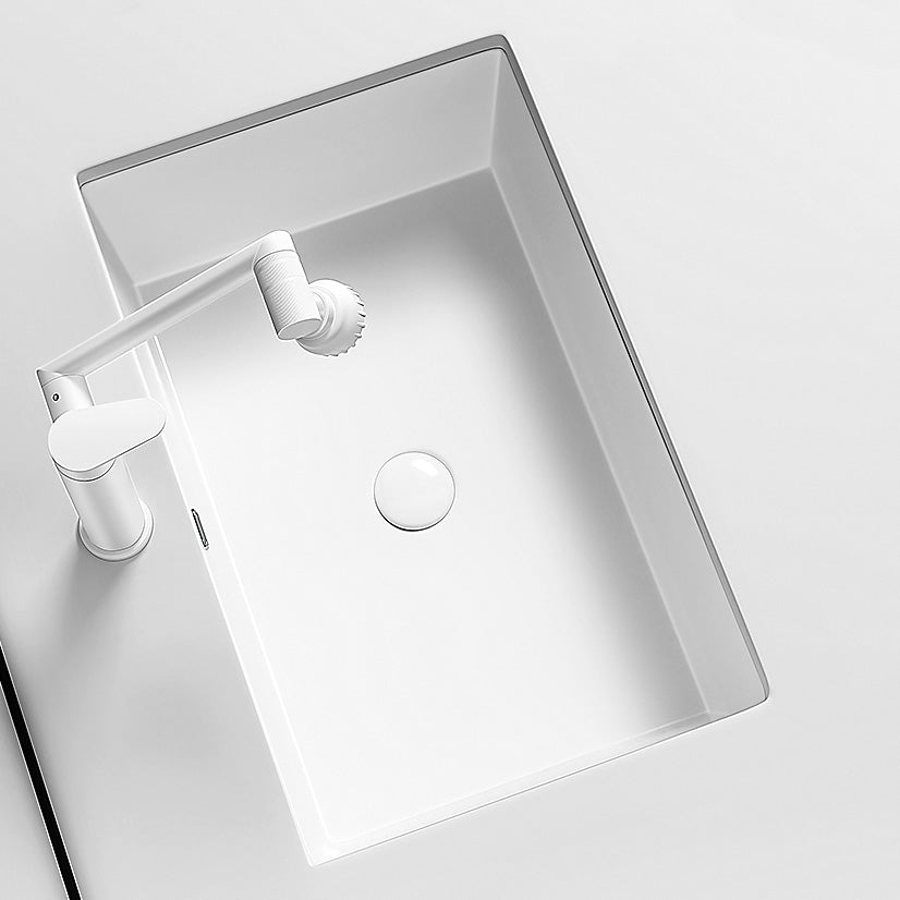 Modern Undermount Vanity Sink Porcelain with Faucet and Overflow Basin Sink Clearhalo 'Bathroom Remodel & Bathroom Fixtures' 'Bathroom Sinks & Faucet Components' 'Bathroom Sinks' 'bathroom_sink' 'Home Improvement' 'home_improvement' 'home_improvement_bathroom_sink' 7038663