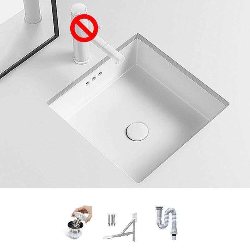 Modern Undermount Vanity Sink Porcelain with Faucet and Overflow Basin Sink 16"L x 16"W x 7"H Sink Clearhalo 'Bathroom Remodel & Bathroom Fixtures' 'Bathroom Sinks & Faucet Components' 'Bathroom Sinks' 'bathroom_sink' 'Home Improvement' 'home_improvement' 'home_improvement_bathroom_sink' 7038666