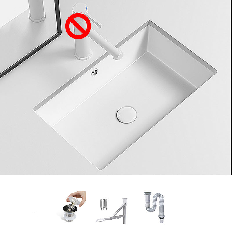Modern Undermount Vanity Sink Porcelain with Faucet and Overflow Basin Sink 22"L x 13"W x 7"H Sink Clearhalo 'Bathroom Remodel & Bathroom Fixtures' 'Bathroom Sinks & Faucet Components' 'Bathroom Sinks' 'bathroom_sink' 'Home Improvement' 'home_improvement' 'home_improvement_bathroom_sink' 7038676