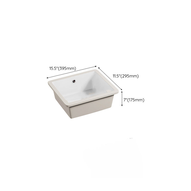 Modern Undermount Vanity Sink Porcelain with Faucet and Overflow Basin Sink Clearhalo 'Bathroom Remodel & Bathroom Fixtures' 'Bathroom Sinks & Faucet Components' 'Bathroom Sinks' 'bathroom_sink' 'Home Improvement' 'home_improvement' 'home_improvement_bathroom_sink' 7038693