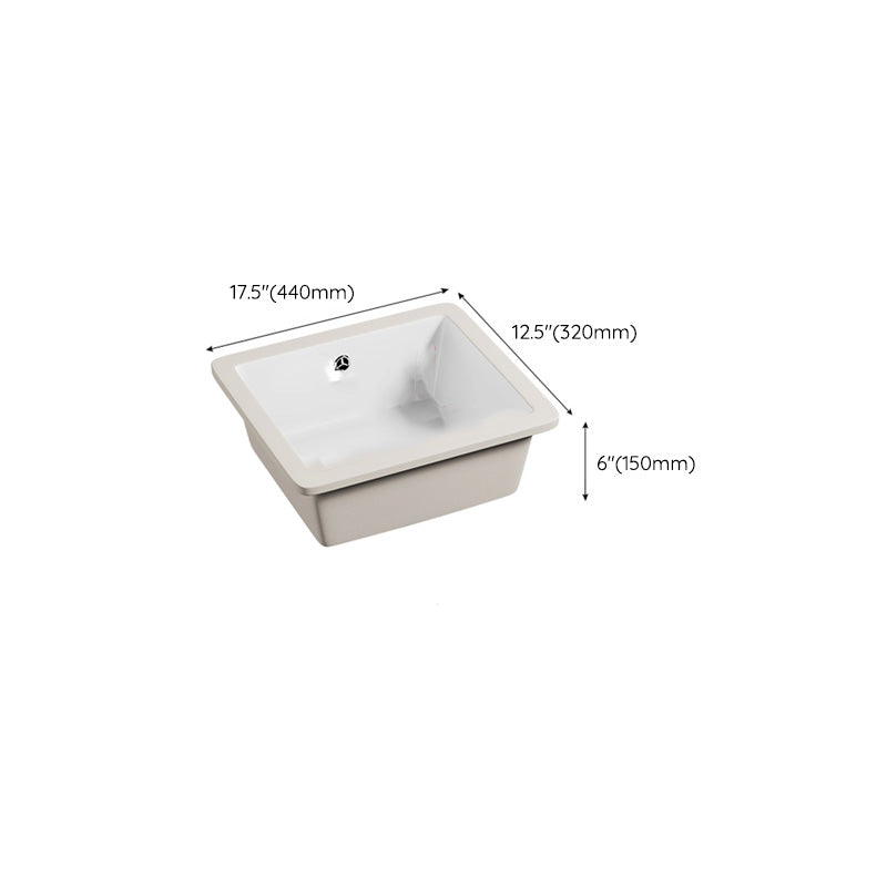 Modern Undermount Vanity Sink Porcelain with Faucet and Overflow Basin Sink Clearhalo 'Bathroom Remodel & Bathroom Fixtures' 'Bathroom Sinks & Faucet Components' 'Bathroom Sinks' 'bathroom_sink' 'Home Improvement' 'home_improvement' 'home_improvement_bathroom_sink' 7038694