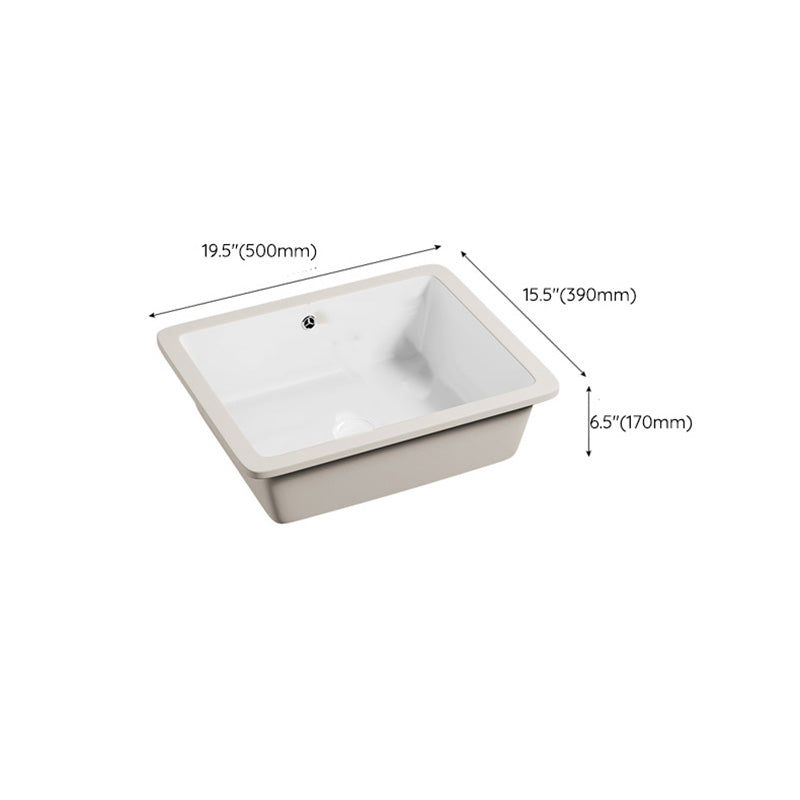 Modern Undermount Vanity Sink Porcelain with Faucet and Overflow Basin Sink Clearhalo 'Bathroom Remodel & Bathroom Fixtures' 'Bathroom Sinks & Faucet Components' 'Bathroom Sinks' 'bathroom_sink' 'Home Improvement' 'home_improvement' 'home_improvement_bathroom_sink' 7038698