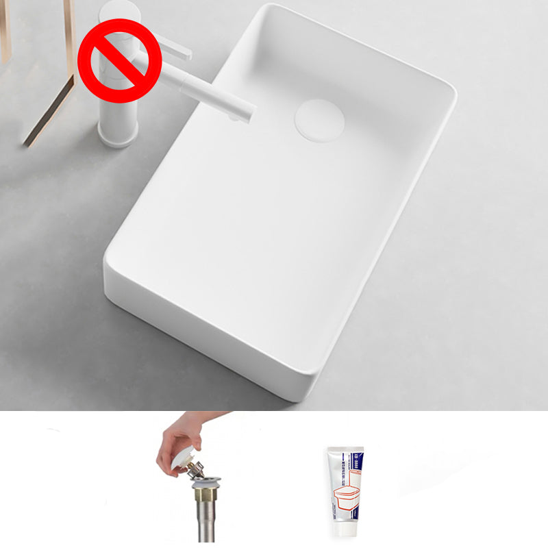 White Bathroom Sink Rectangular Porcelain Faucet Bathroom Sink with Overflow Sink Clearhalo 'Bathroom Remodel & Bathroom Fixtures' 'Bathroom Sinks & Faucet Components' 'Bathroom Sinks' 'bathroom_sink' 'Home Improvement' 'home_improvement' 'home_improvement_bathroom_sink' 7038706