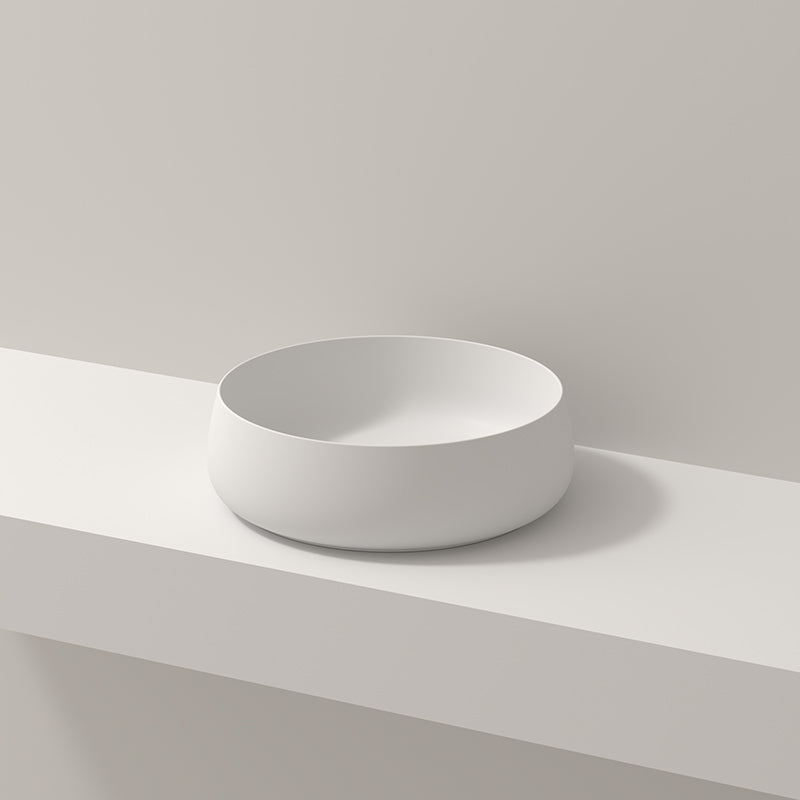 Modern Vessel Bathroom Sink No Craftsmanship Resin Wash Stand 18"L x 17"W x 6"H White Clearhalo 'Bathroom Remodel & Bathroom Fixtures' 'Bathroom Sinks & Faucet Components' 'Bathroom Sinks' 'bathroom_sink' 'Home Improvement' 'home_improvement' 'home_improvement_bathroom_sink' 7039714