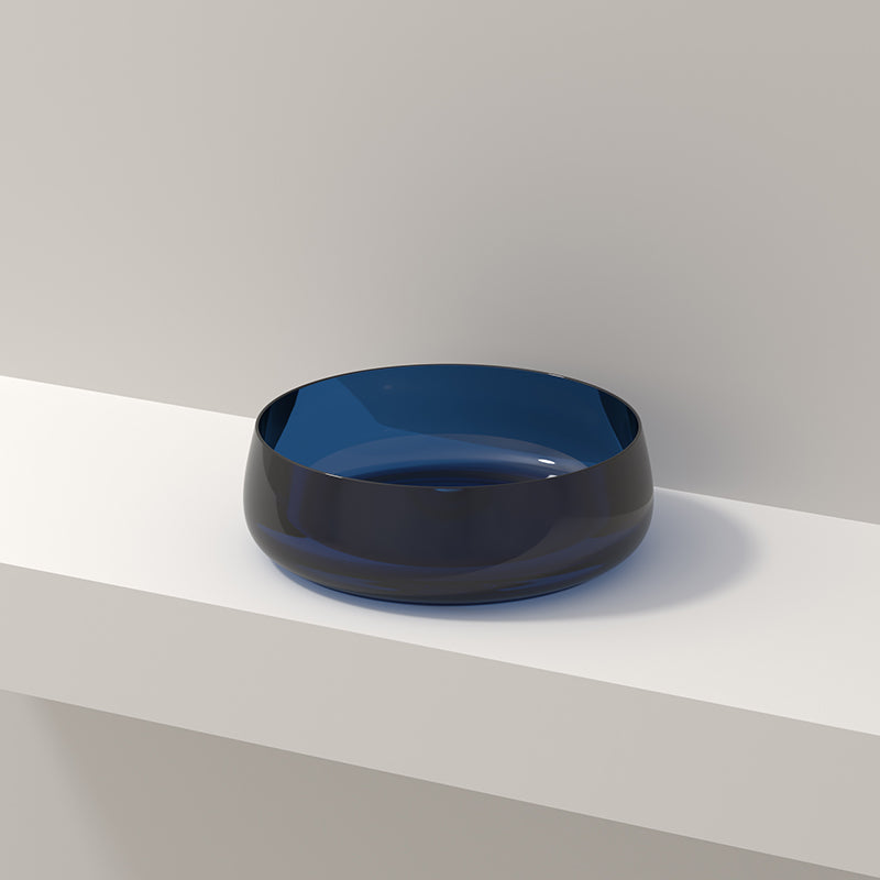 Modern Vessel Bathroom Sink No Craftsmanship Resin Wash Stand 18"L x 17"W x 6"H Blue Clearhalo 'Bathroom Remodel & Bathroom Fixtures' 'Bathroom Sinks & Faucet Components' 'Bathroom Sinks' 'bathroom_sink' 'Home Improvement' 'home_improvement' 'home_improvement_bathroom_sink' 7039718