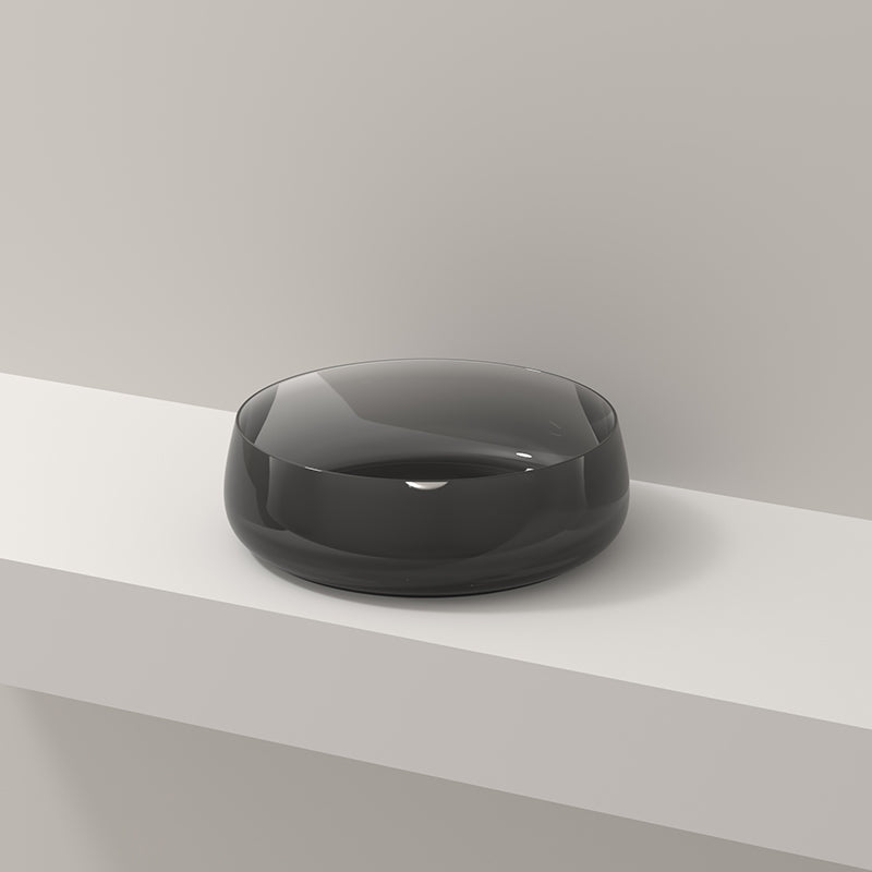 Modern Vessel Bathroom Sink No Craftsmanship Resin Wash Stand 18"L x 17"W x 6"H Black Clearhalo 'Bathroom Remodel & Bathroom Fixtures' 'Bathroom Sinks & Faucet Components' 'Bathroom Sinks' 'bathroom_sink' 'Home Improvement' 'home_improvement' 'home_improvement_bathroom_sink' 7039721