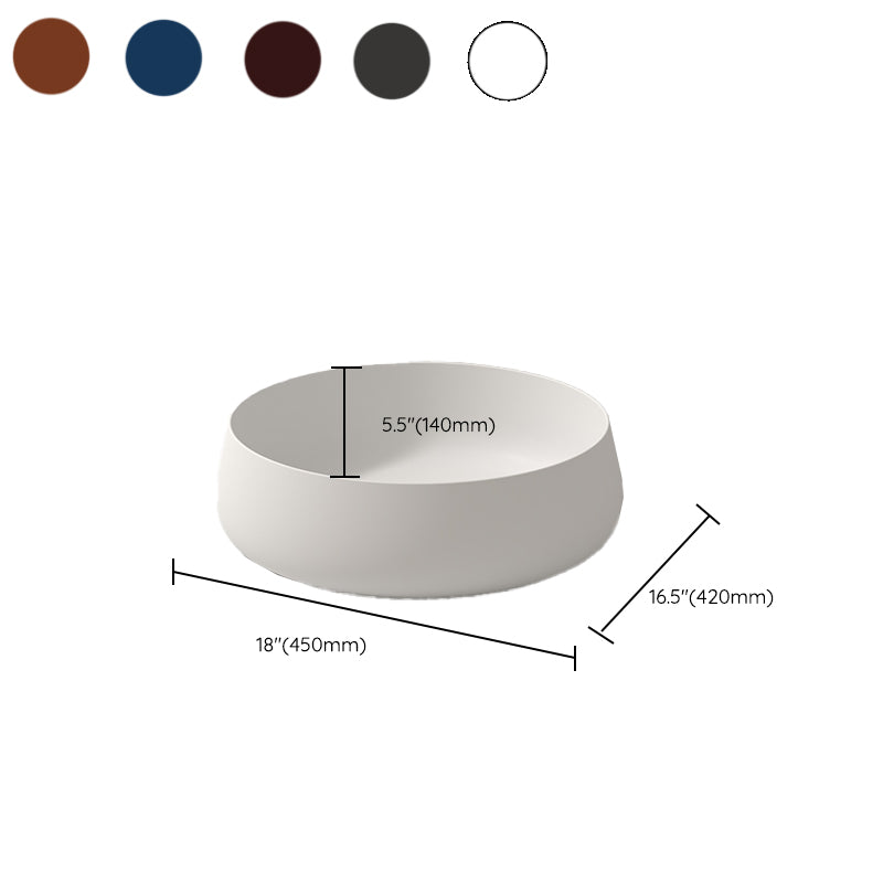 Modern Vessel Bathroom Sink No Craftsmanship Resin Wash Stand Clearhalo 'Bathroom Remodel & Bathroom Fixtures' 'Bathroom Sinks & Faucet Components' 'Bathroom Sinks' 'bathroom_sink' 'Home Improvement' 'home_improvement' 'home_improvement_bathroom_sink' 7039743